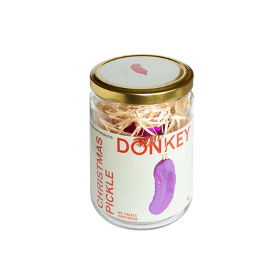 Donkey Christmas Pickle, pink