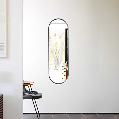 Audo Norm wall mirror oval, Black
