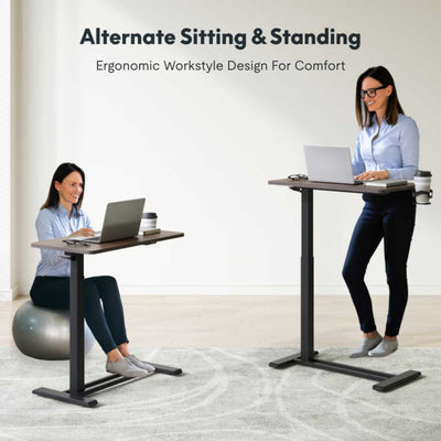 FlexiSpot H7 height adjustable side table, white