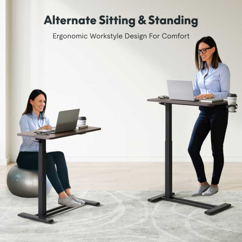 FlexiSpot H7 height adjustable side table, white