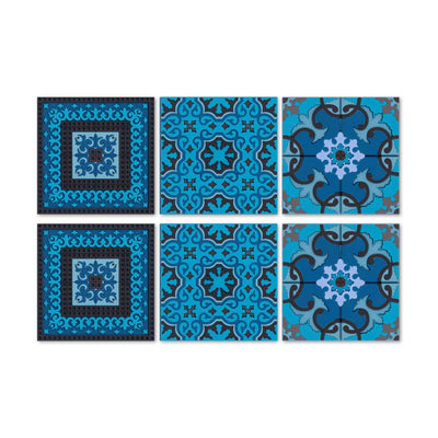 Images d'Orient Silicone coaster set, blue