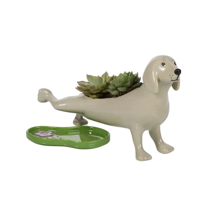 Bitten Peeing Dog planter
