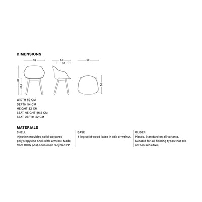 Hay AAC212 chair, melange cream 2.0/ oak