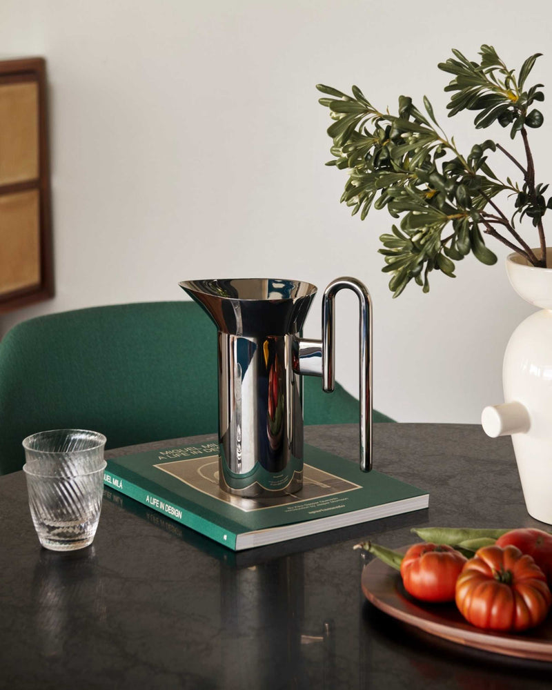 &Tradition JH38 Momento water jug, polished stainless steel