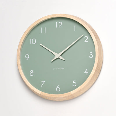 Lemnos Campagne Couleur wall clock, green