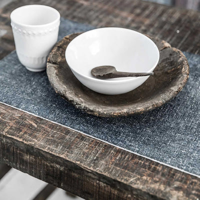 Beija Flor Linen Blue Vinyl Placemat