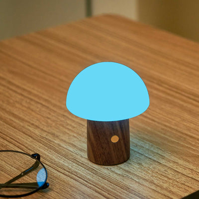 Gingko Alice Super Mini portable table lamp, walnut