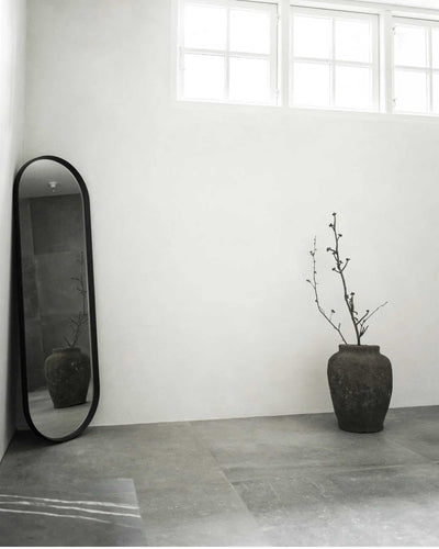 Audo Norm wall mirror oval, Black