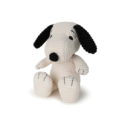 Snoopy Sitting soft toy 19cm, Eco corduroy cream