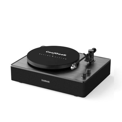 CoolGeek Bluetooth Vinyl Record Speaker, Carbon Grey
