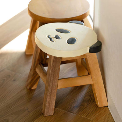 Acacia Wood Mini Stool, Panda