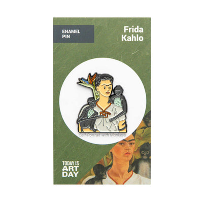 Today is Art Day Self-Portrait with Monkeys Pin