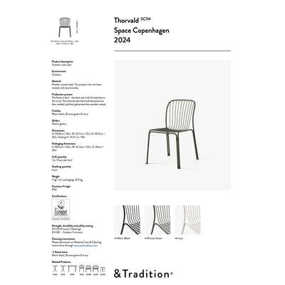 &Tradition Thorvald SC94 side chair, bronze green