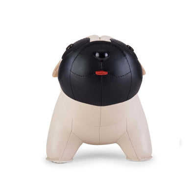 Zuny Pug Doorstop , Wheat/Black