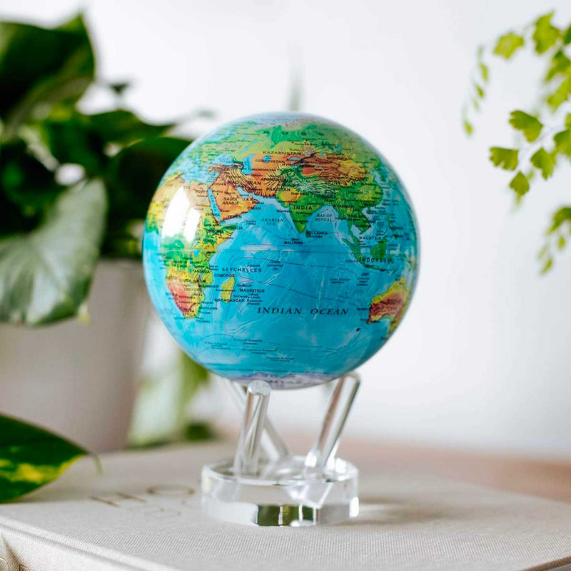 MOVA 4.5" Rotating Globe, Blue Relief Map