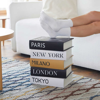 Metropolitan Book Stack wood side table