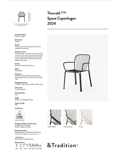 &Tradition Thorvald SC95 arm chair, bronze green