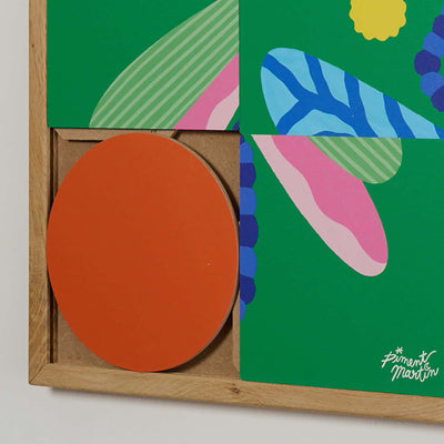 Taquin Bizzz puzzle wall art 48x48