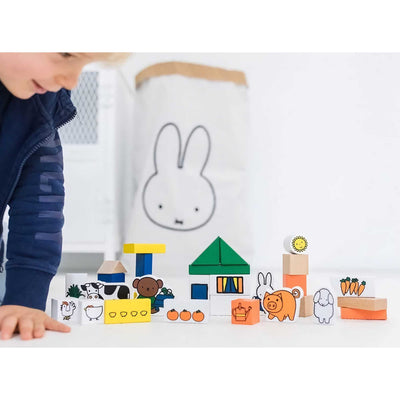 Bambolino Toy Miffy Farm Wooden Building Blocks