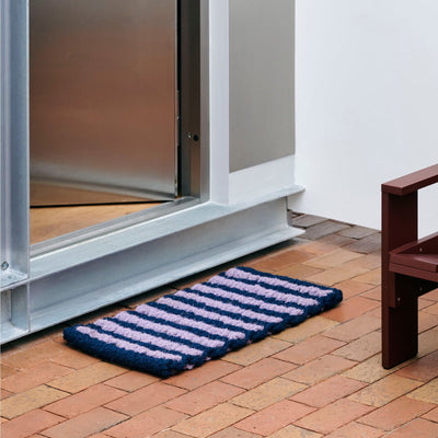Hay Coco doormat, lavender/navy