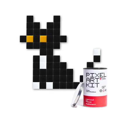 Pixel Corner Pixel Art Kit Classic diy wall art, chat noir