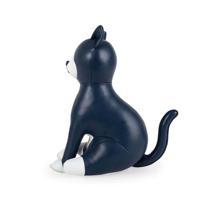 Zuny Cat Tuexdo Bookend , Midnight Blue/White