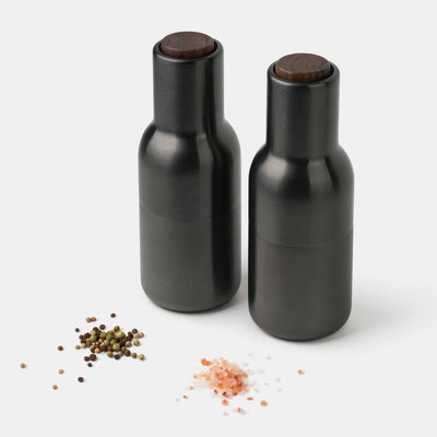 Audo Bottle grinders, walnut/bronzed bronze