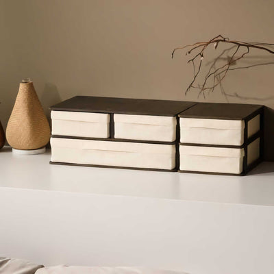 Gudee Ree desktop organizer 3-drawers, brown