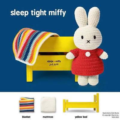 Just Dutch Yellow bed + handmade blanket & mattress for mIffy doll