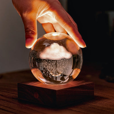 Gingko Amber crystal light, rain cloud