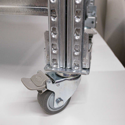 Metalsistem Unishelf Trolley (100x40x100cm) , Galvanized Steel