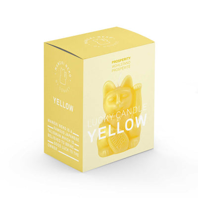 Donkey Lucky Cat scented candle, Yellow