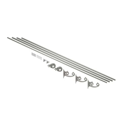 Umbra Diverge Expantable Double Curtain Rod (224-366cm) , Nickel