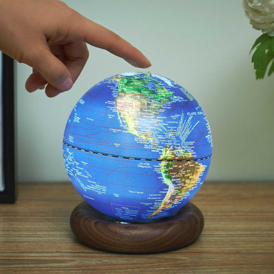 Gingko AtlasGlobe Mini lamp, dark ocean blue