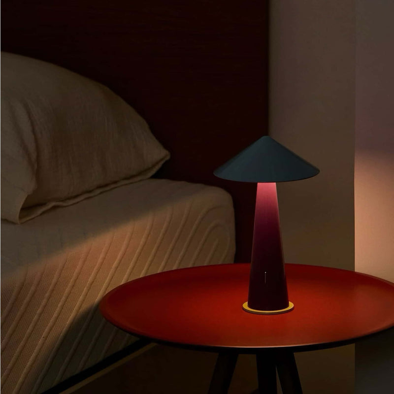 Fine Lumens Tipsy rechargeable lamp, pink/red