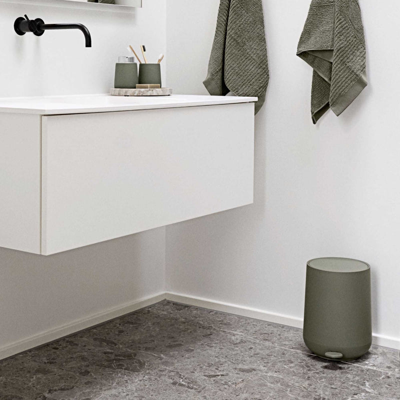 Zone Denmark Nova 5L soft-closing pedal bin, Olive