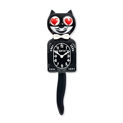 Kit-Cat Klock wall clock, lady heart eyes!