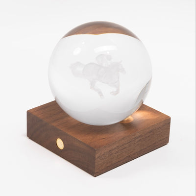 refurbished | Gingko Amber crystal light, horse
