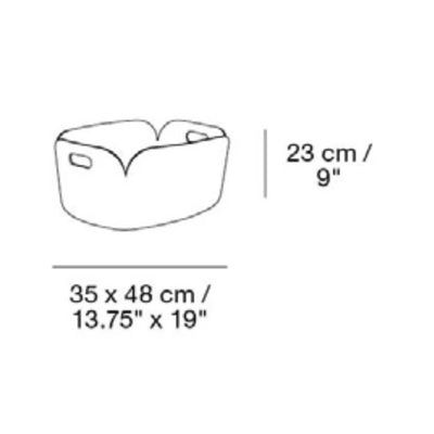 Muuto Restore basket 48 x 35 cm, midnight blue