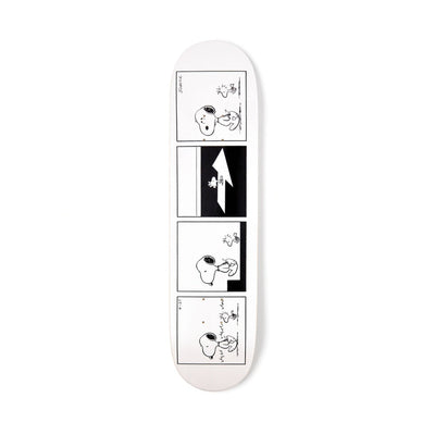 The Skateboard Peanuts Straight Backwards skateboard