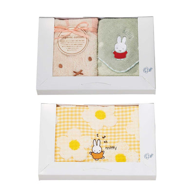 Marushin Miffy towel gift set, Flower garden