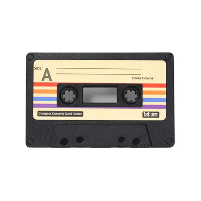 Bitten Cassette card holder, black