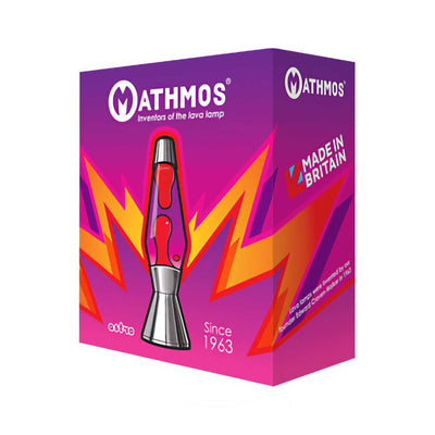 Mathmos Astro Copper lava lamp, violet/red