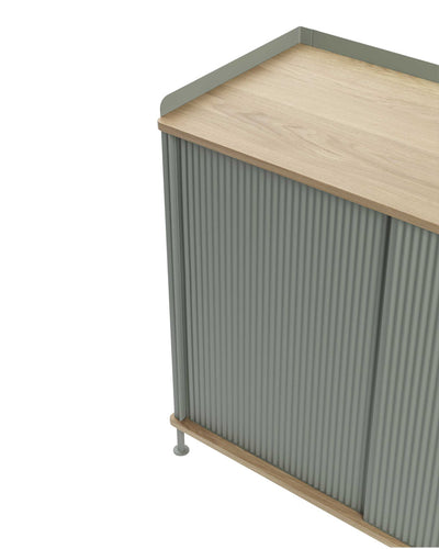 Muuto Enfold Sideboard Wide Tall (w148xd45xh84.5cm) , Oak/Dusty Green