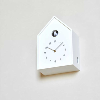 Lemnos Birdhouse cuckoo clock, white
