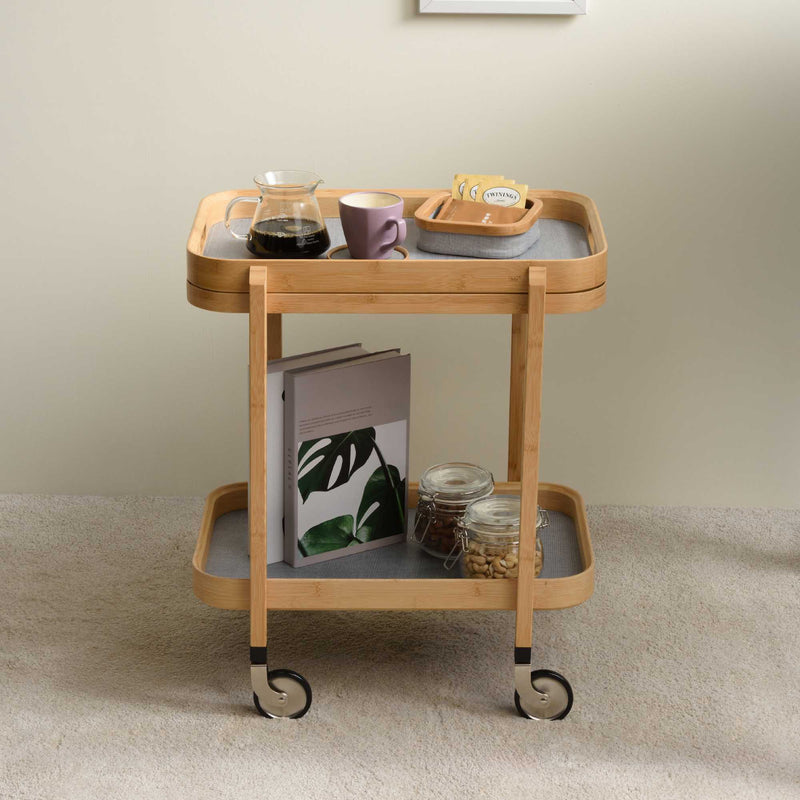 Gudee Roca cart 2-tier rectangle, natural