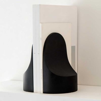 refurbished | XLBoom Emoji Bookend, Stainless Steel Black