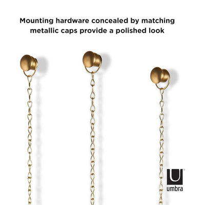 Umbra Fotochain Picture Frame Set, Matte Brass