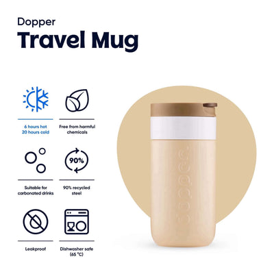 Dopper Travel Mug thermal mug 300ml, earthy brown