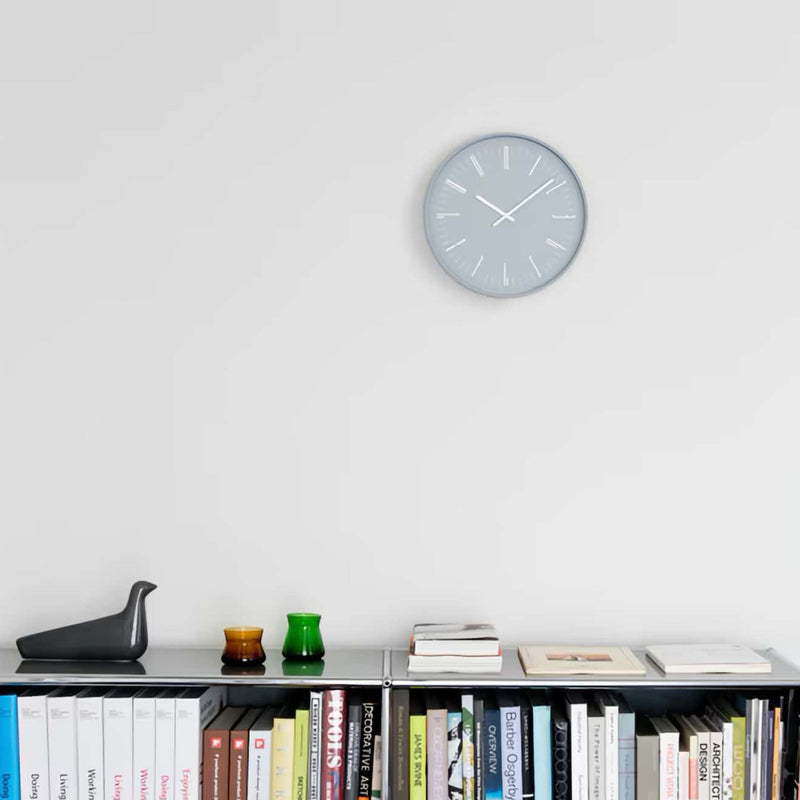 Lemnos Draw analog wall clock, grey